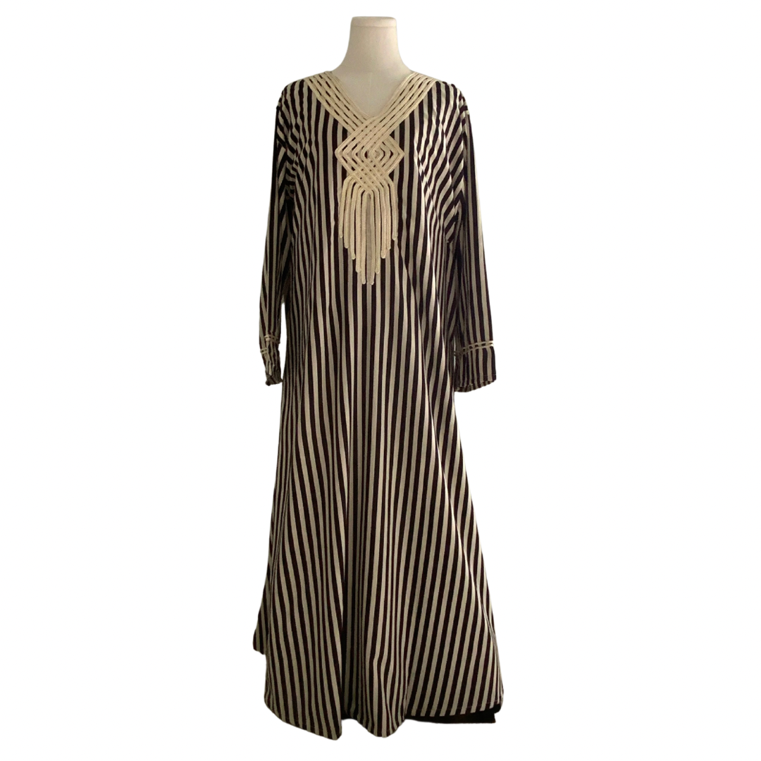 Striped Kaftan Dress