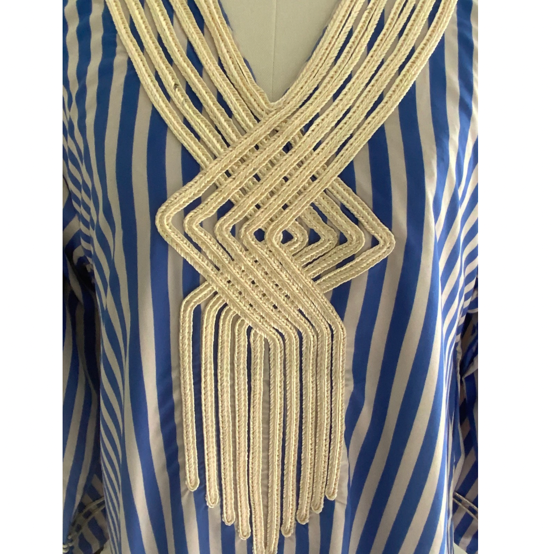 Striped Kaftan Dress